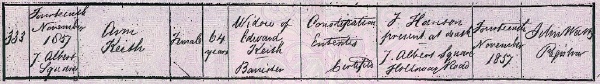 Ann death certificate